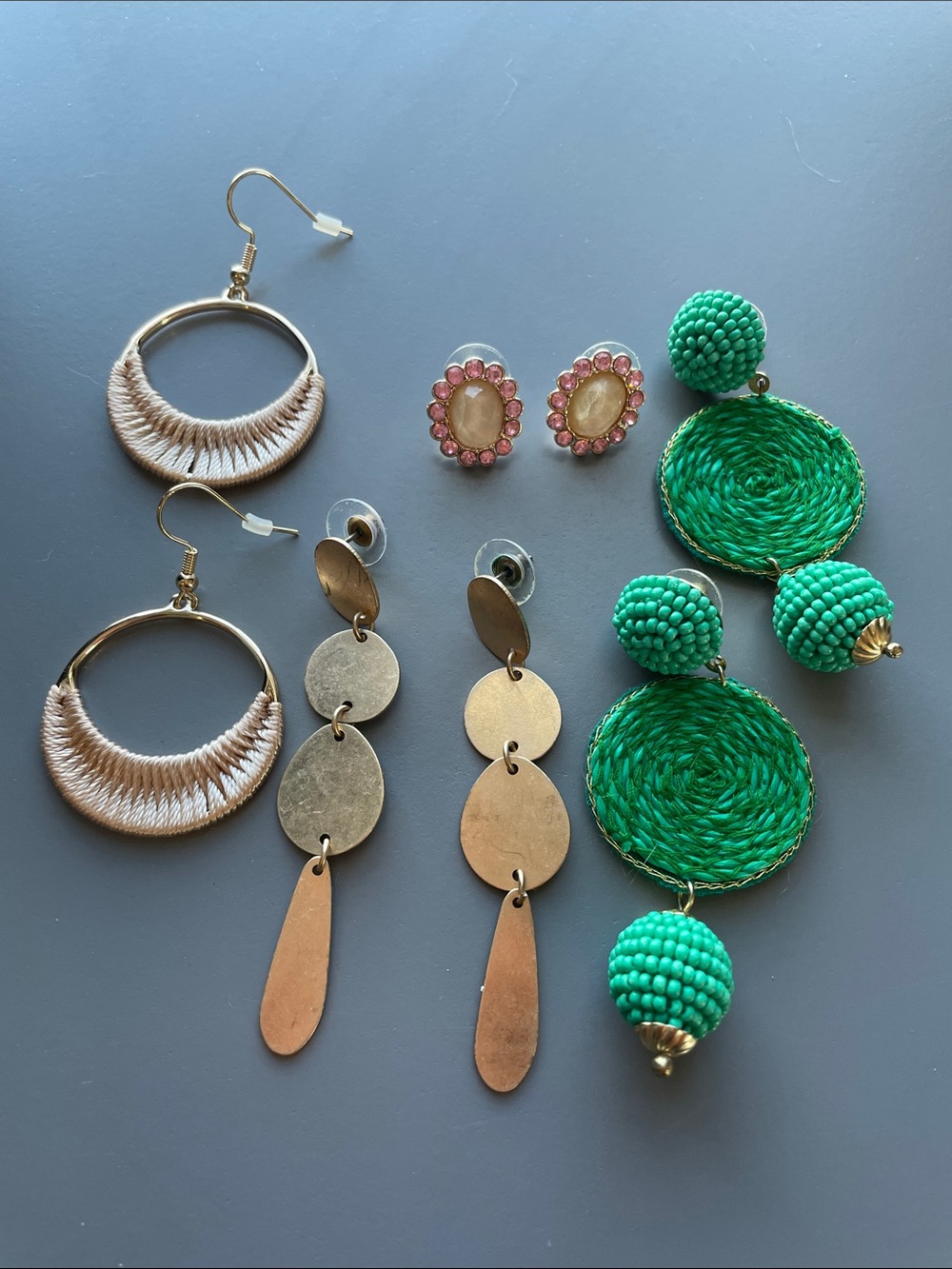 4 Pair Statement Earrings Set
